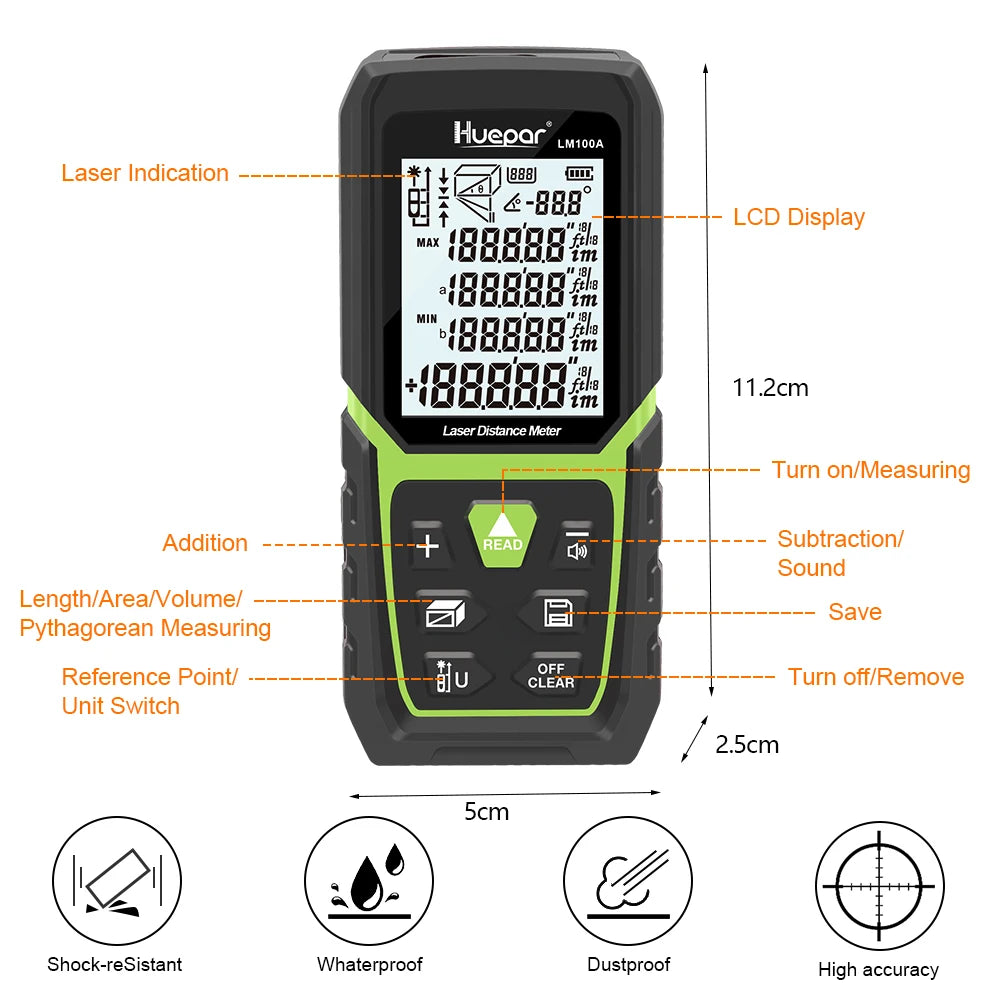 Laser Rangefinder, Battery & Electric Angle Sensor