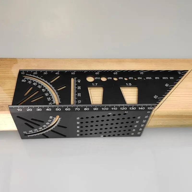 Black Aluminum/Plastic Scriber Dovetail Marking Template Vertical Angle Calibration Practical Guide Marker Woodworking Tool