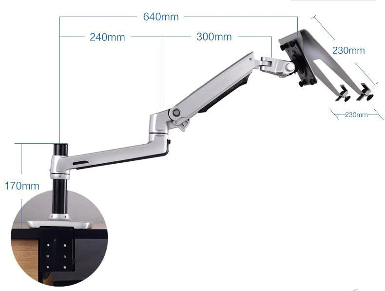 Aluminum Alloy Desktop Mount Monitor Support Laptop Holder