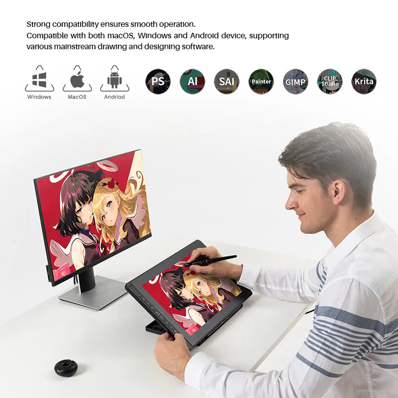 Graphics Monitor Screen 15.6 Inch Drawing Tablet for Android