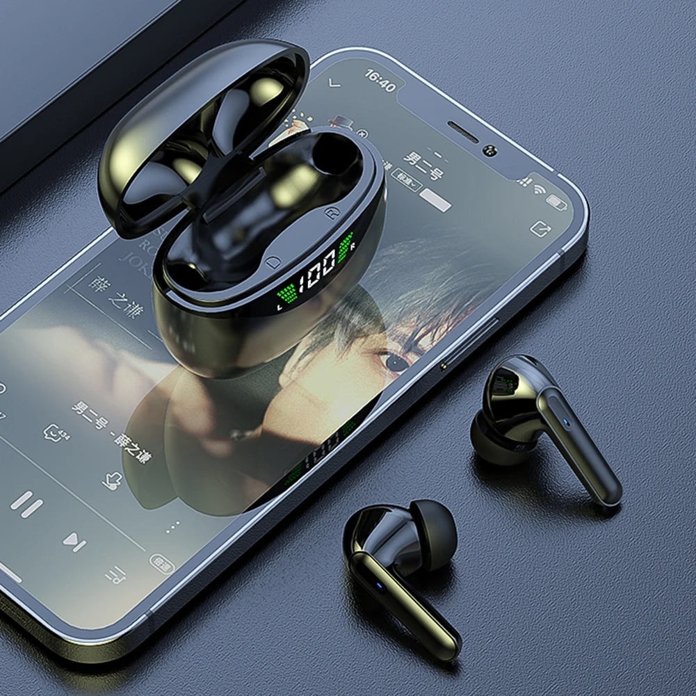 Wireless Headphones Bluetooth Waterproof Sports Headset Noise Reduction Mic