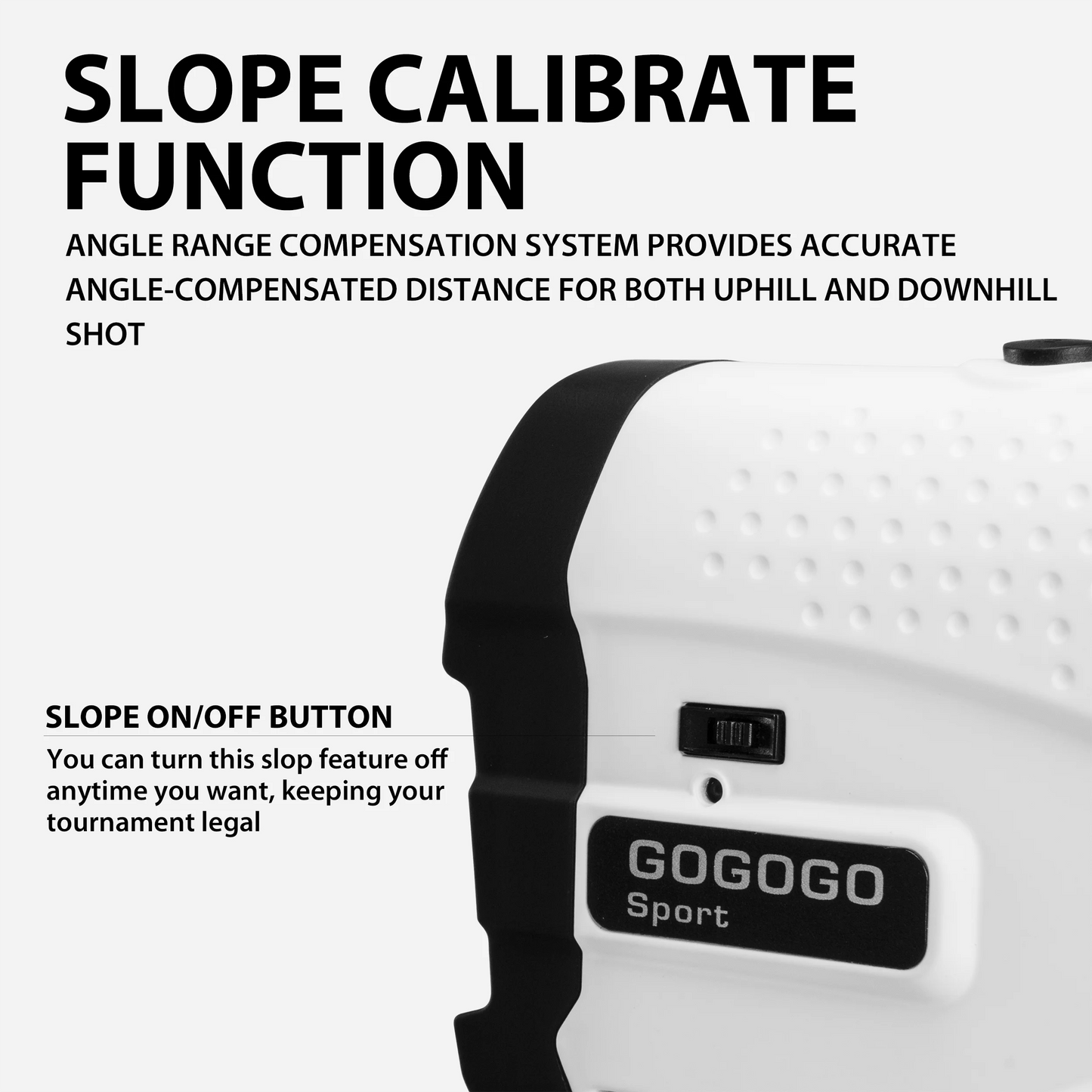 Gogoro Sport Laser, Golf/ Hunting Rangefinder, 600m with Slope Switch