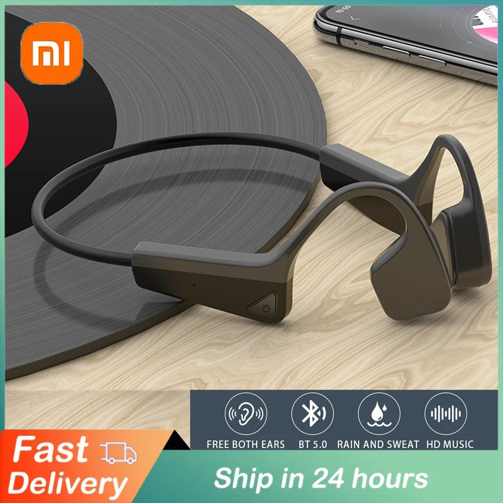 Wireless Earphone Bluetooth-Compatible Headset Hands-free with Mic