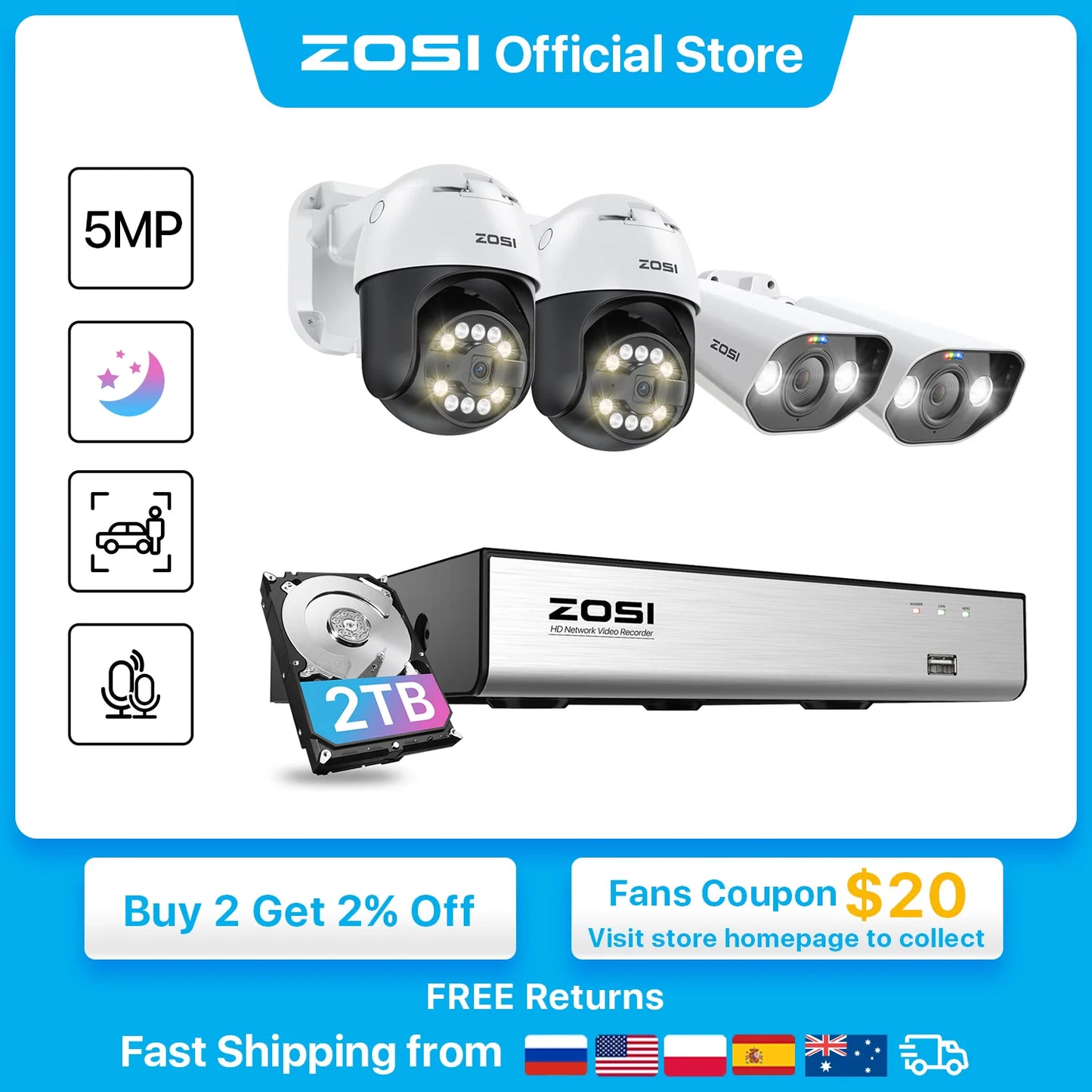 Video Surveillance, Vehicle Detect, 16CH CCTV, Security Camera System