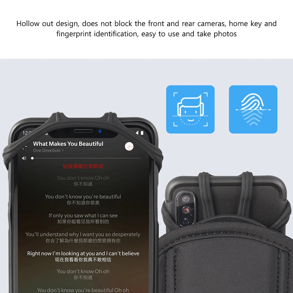 Running Armbands 360 Rotatable Wristband Phone Holder
