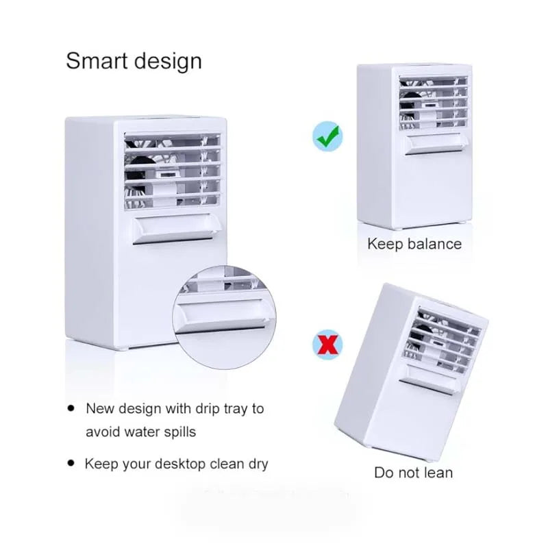 Mini Portable Air Conditioner
Misting, Humidifier Purifier