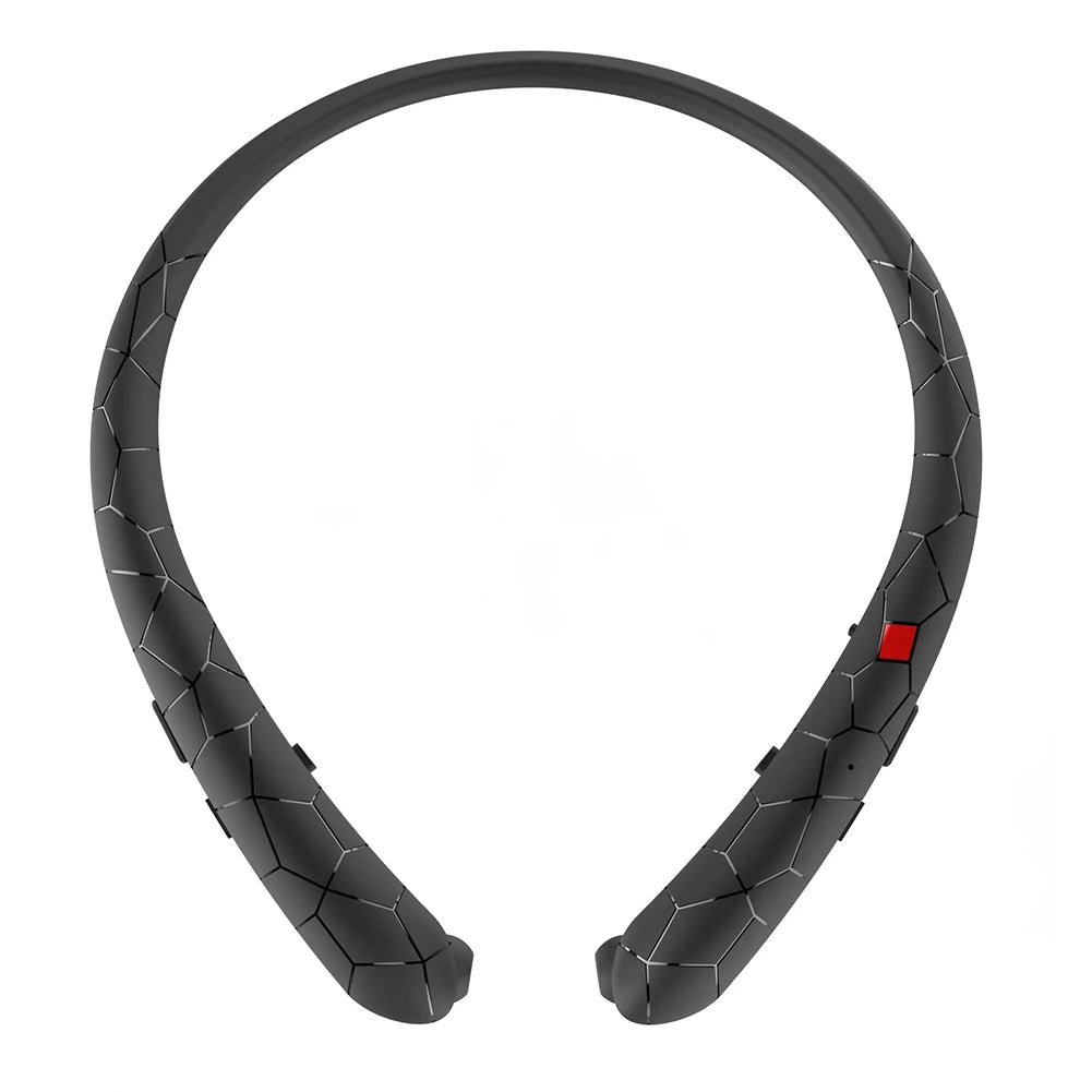 Neckband Headset Headphones Bluetooth Retractable Earbuds with Mic Sports
