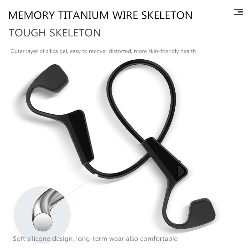 Bone Conduction Sport Headphone Wireless Earphone Bluetooth Hands-free with Mic