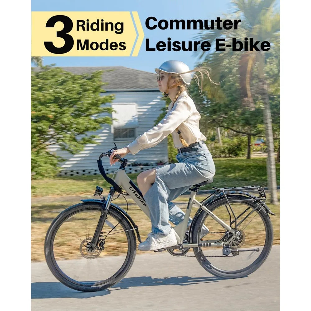 26" Electric Bike, 20MPH with 7-Speed & Front Suspension