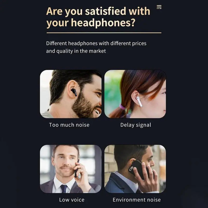 Bone Conduction Earbuds Headset Boom Microphone Charging Long Battery Life