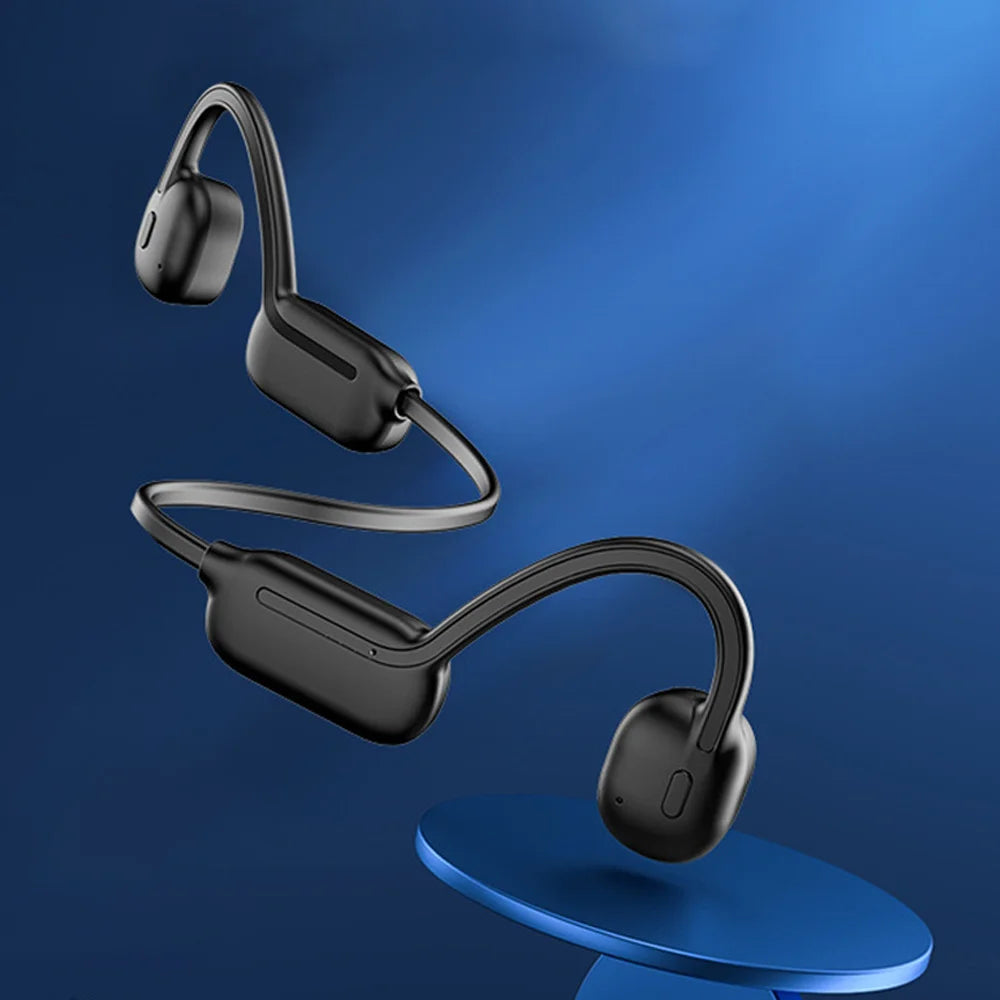 Swimming Bone Conduction Earphones Bluetooth Wireless Waterproof MP3 Mic