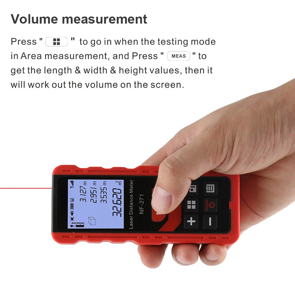 Laser Distance Range Finder Measure Device Digital Ruler Test Tool
