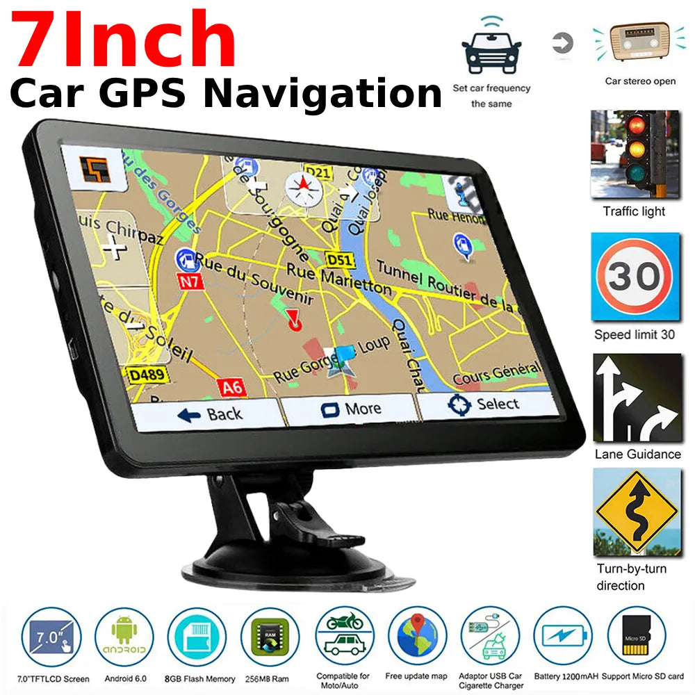 7/5 Inch Car GPS Navigation Touch Screen GPS Navigator