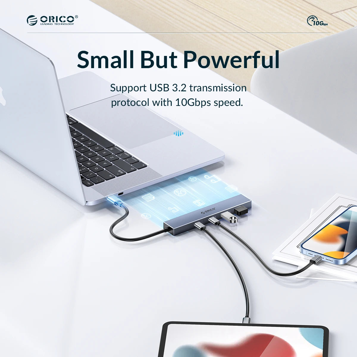 USB 10GBPS Hub F Adapter Suitable PC MacBook Computer Accessories
