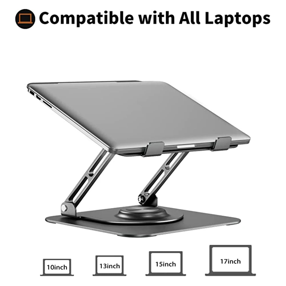 360 Rotating Cooling Bracket Portable Liftable Laptop Holder Aluminum Alloy