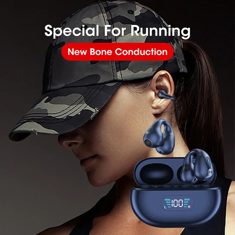 Bone Conduction Earbuds Sound Ear cuffs Wireless Bluetooth Earphones