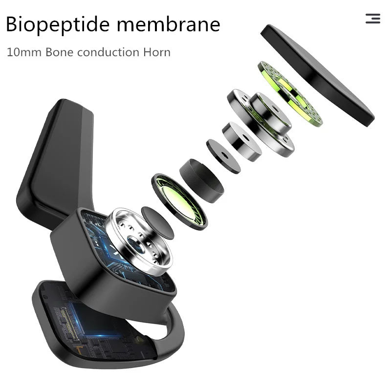 Bone Conduction Sport Headphone Wireless Earphone Bluetooth Hands-free with Mic