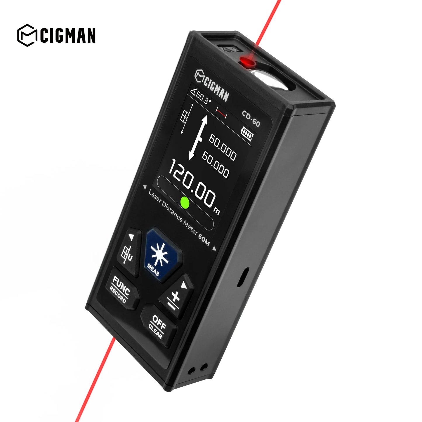 120m Laser Rangefinder, Digital, Rechargeable, Built-in Lithium Battery