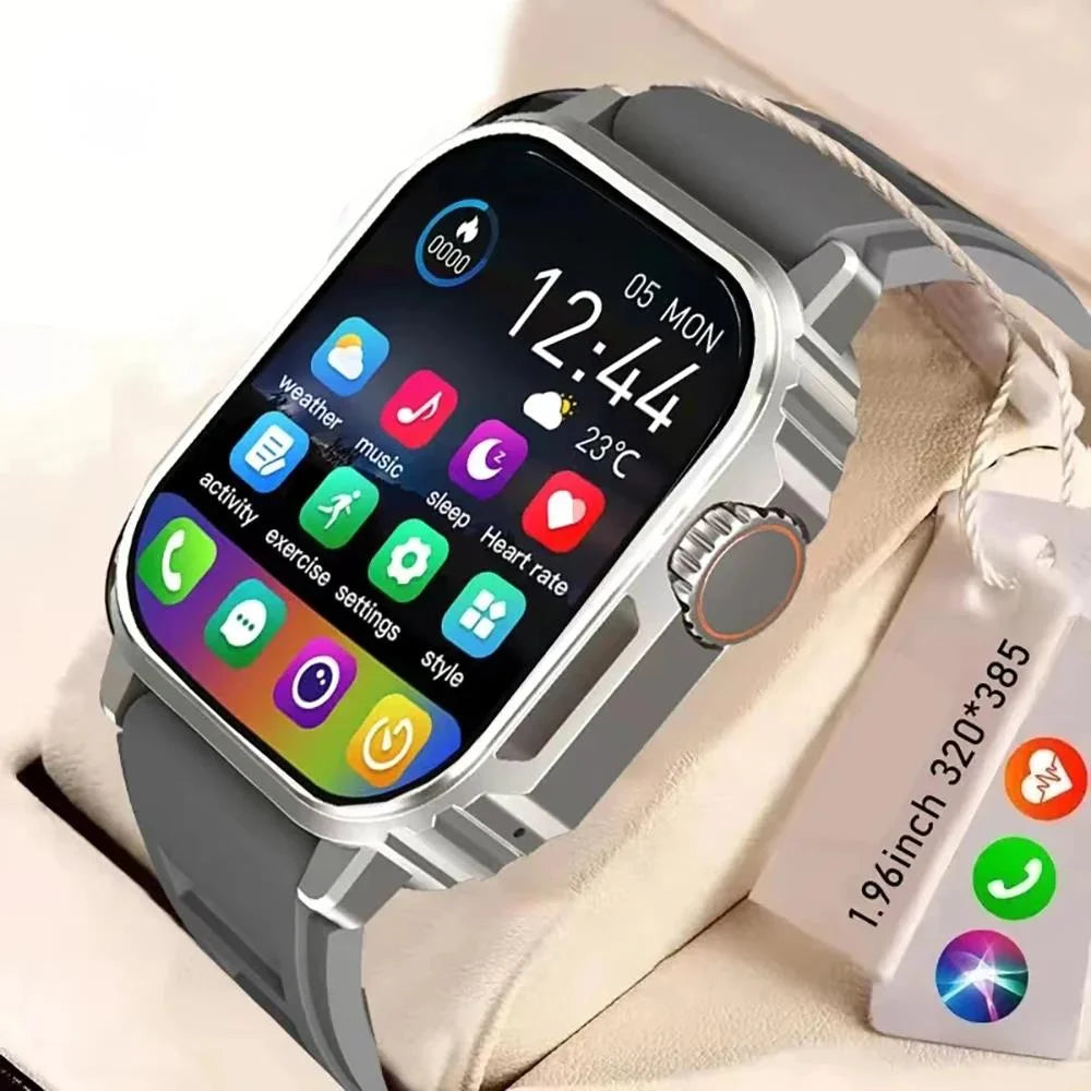 2024 Military Outdoor Smart Watch Screen Compass Siri Voice