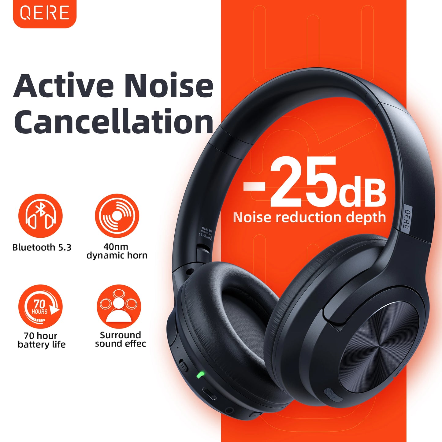 Wireless headphones, Earphone Bluetooth, Noise Cancellation r