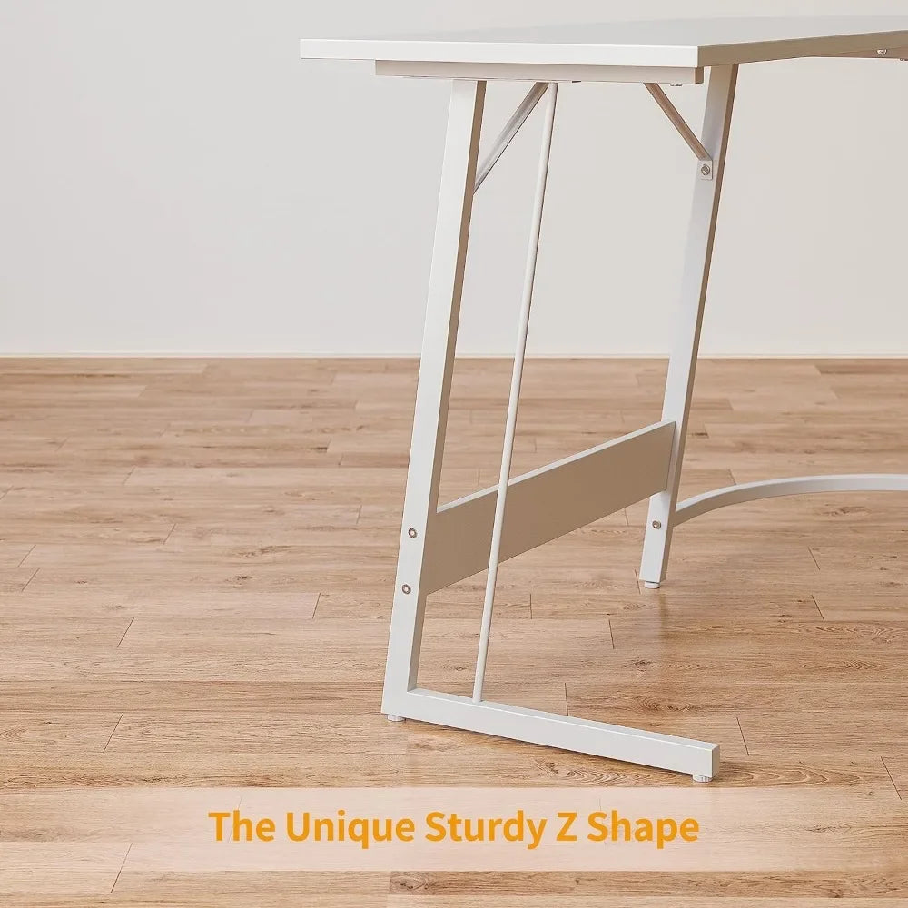 47 Inch Corner Desk with Large Monitor Stand Gaming Desk Computer