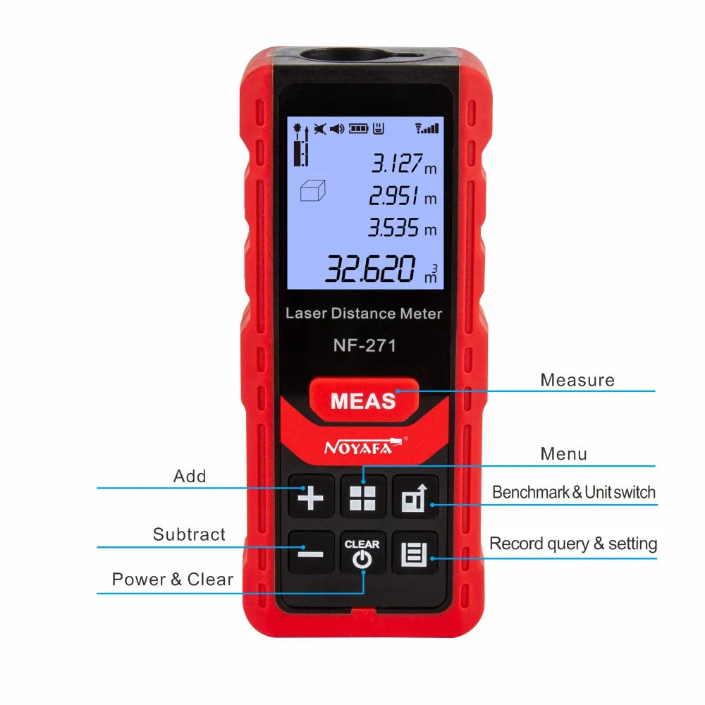 Laser Distance Meter Rangefinder, Tape Digital Ruler Tool