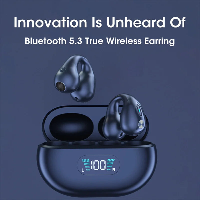 Bone Conduction Earbuds Sound Ear cuffs Wireless Bluetooth Earphones