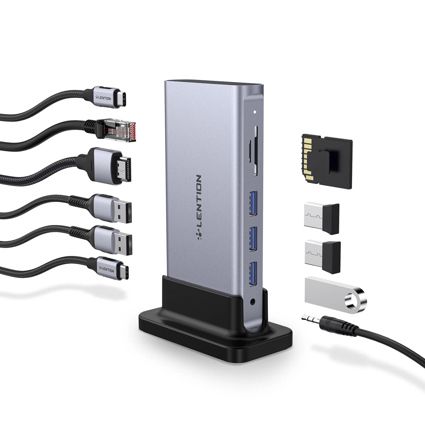 USB Docking Station Card Reader USB 3.0 Adapter for New MacBook Laptop