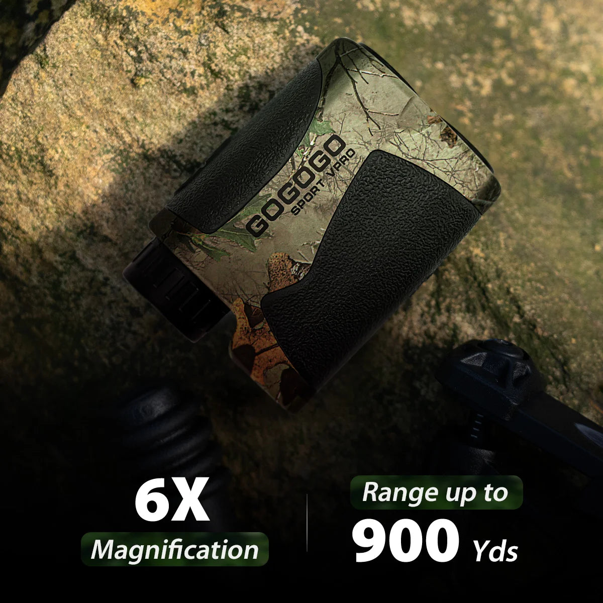 Gogogo Sport Vpro Hunting Rangefinder 800m/900y Laser Range Finder with Golf Hunting Mode Flaglock 6X Lens Telescope GS07CA