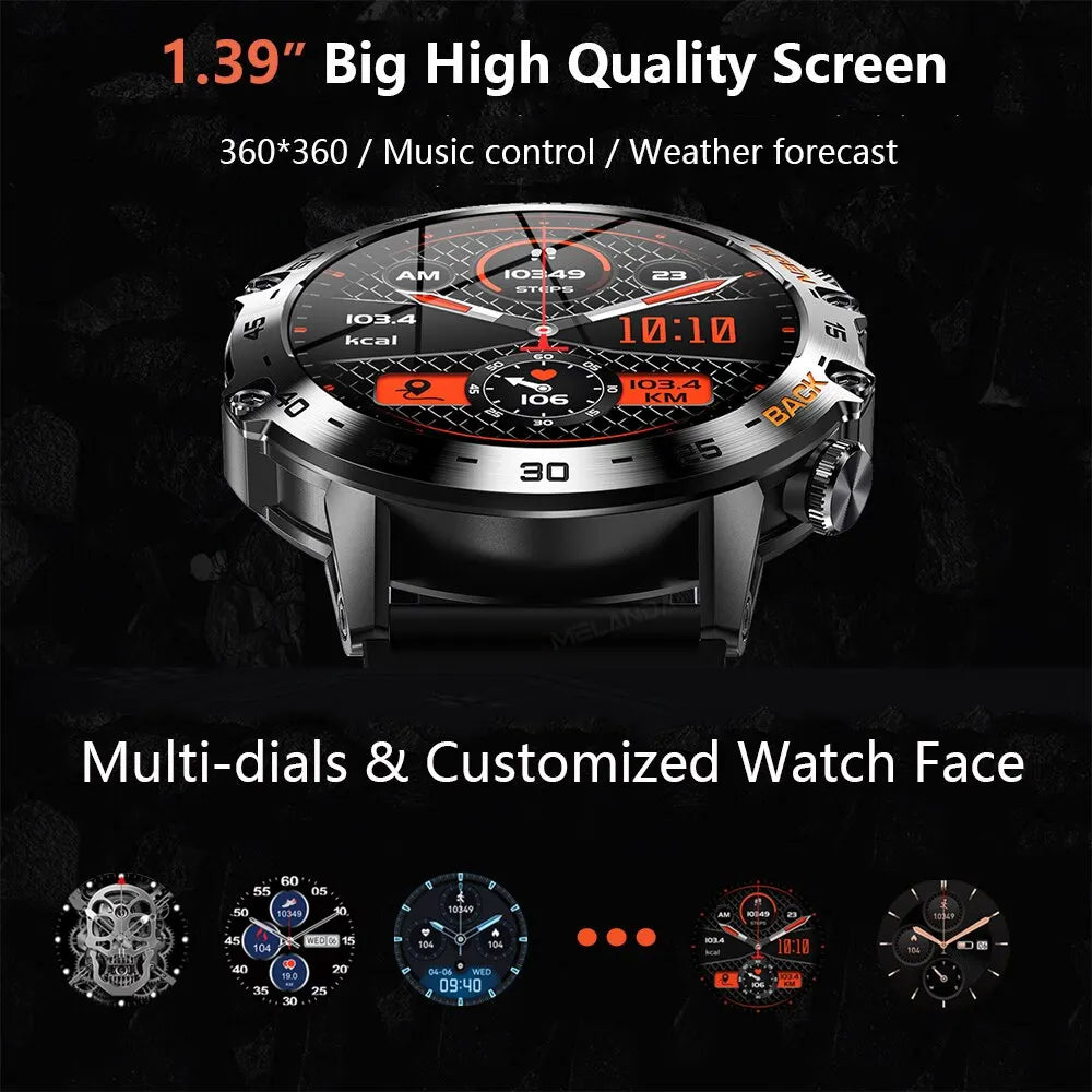 " Bluetooth Call Smart Watch Men Outdoor Sports Heart Rate Monitoring