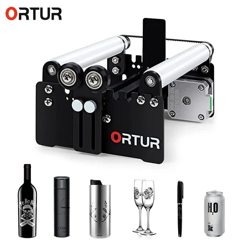 Rotary Roller, Laser Engraver, Automatic Y-axis, Rotary Attachment For Cans Cylindrical Objects