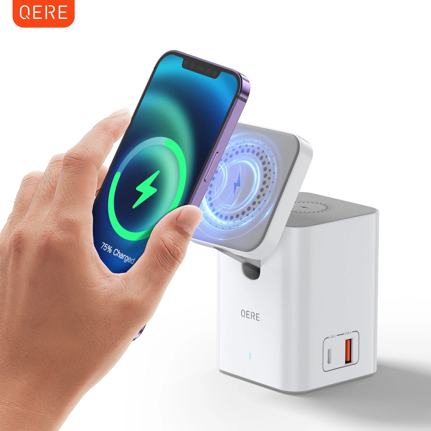 Wireless Charger Magnetic Station Fast Charging Portable Foldable