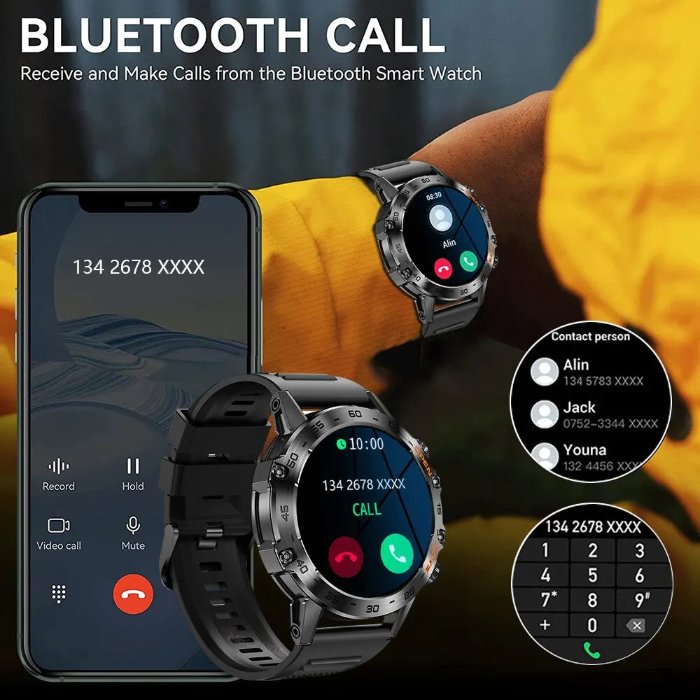 " Bluetooth Call Smart Watch Men Outdoor Sports Heart Rate Monitoring