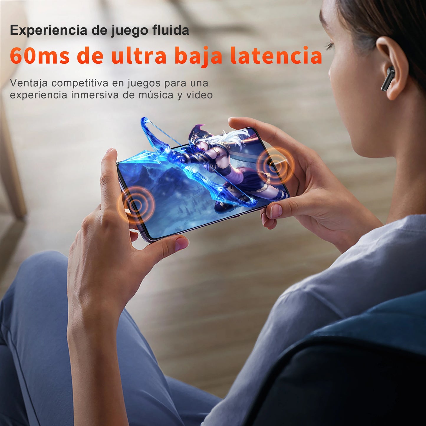 Wireless Earphones, Bluetooth Microphone, HIFI, Headphones,