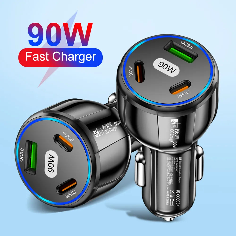 Car Charger USB Fast Charging Quick Charge For iPhone
