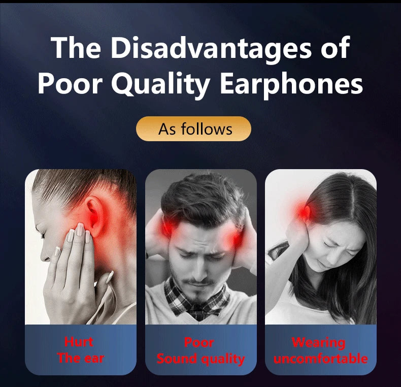 Clip-on Wireless Bluetooth Headphones Latency Noise Gaming Casual Headphones