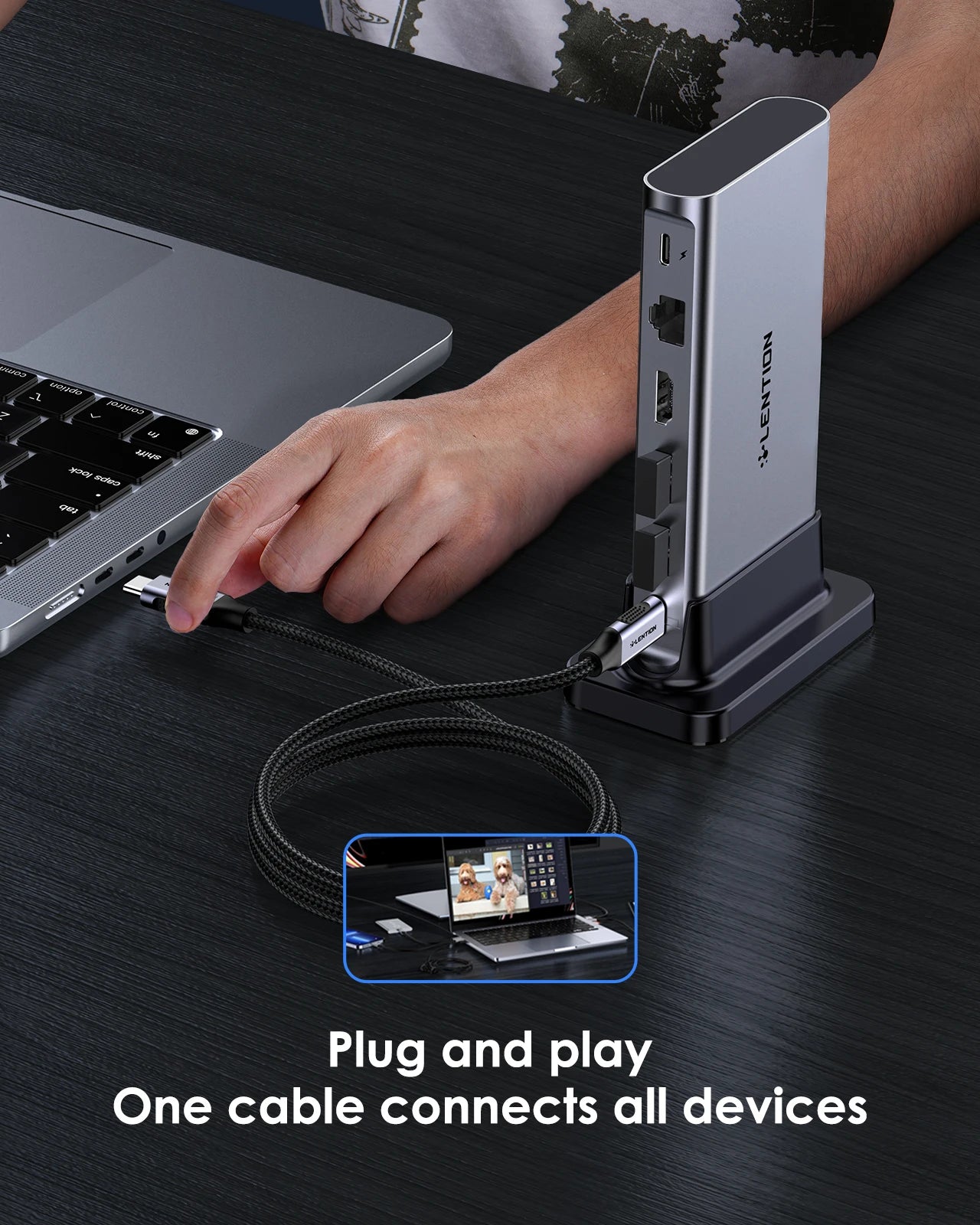 USB Docking Station Card Reader USB 3.0 Adapter for New MacBook Laptop