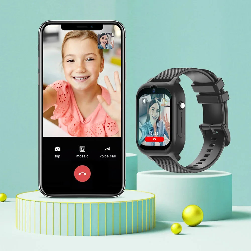 Smart Watch SOS GPS Location Tracker Video Call Camera Waterproof Smartwatch For Children