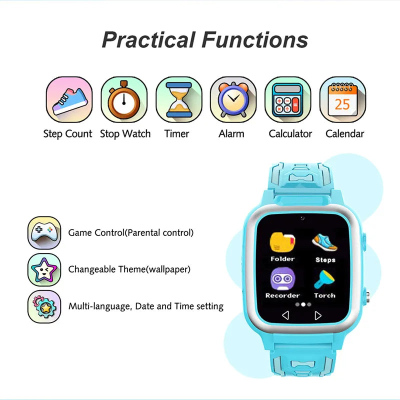 Watch Music Game Pedometer Dual Camera Children MP3 Recording Smartwatch Baby Watch Gift for Boys Girls