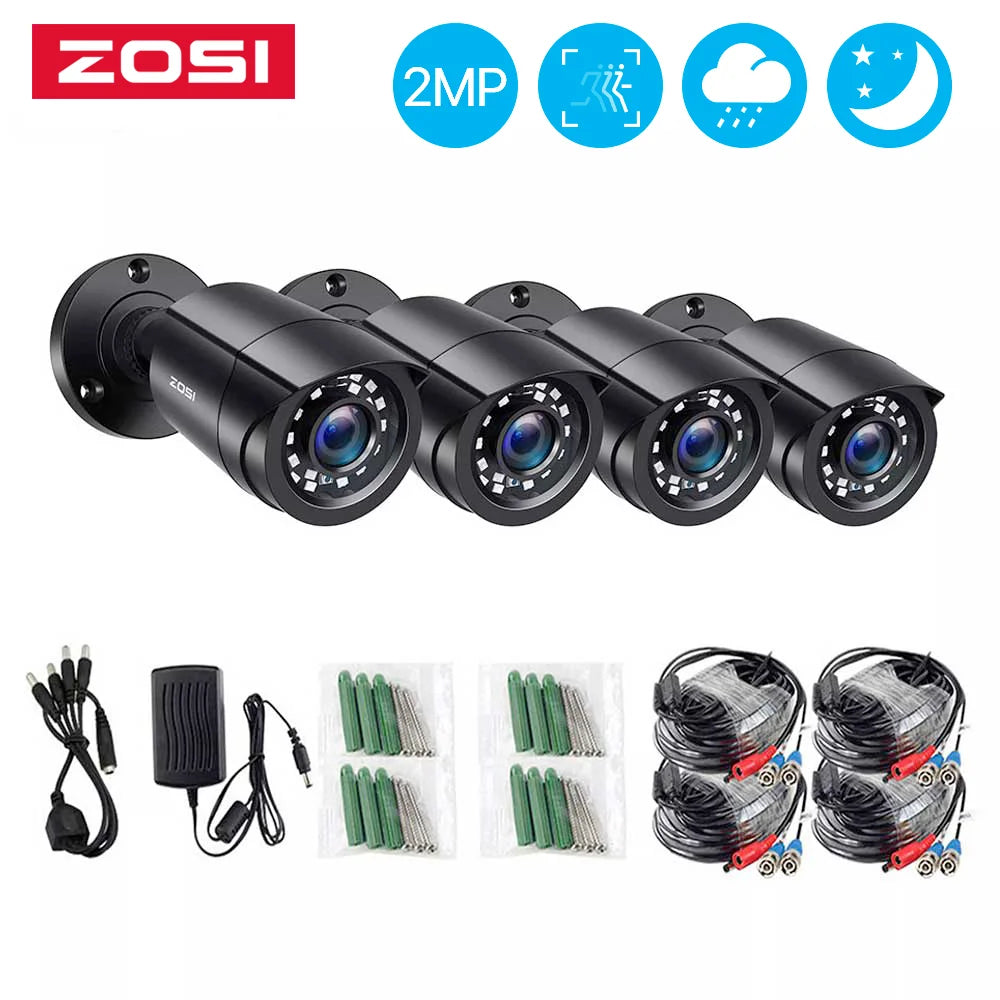 1080P Security Camera, 80ft Night Vision, Outdoor Weatherproof