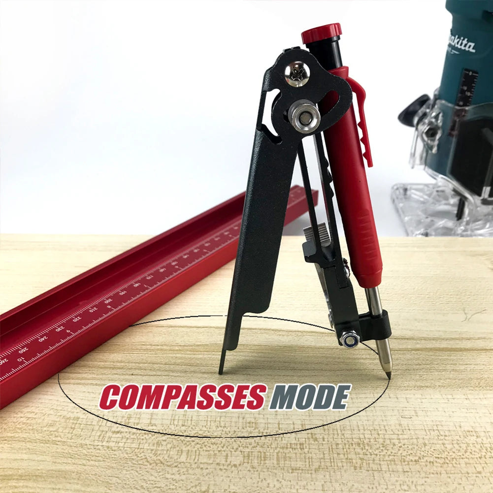 Aluminium Alloy Measuring Anti Form Multi-function Adjustable Profile Scribing Ruler Contour Gauge DIY Woodworking Compass Tool