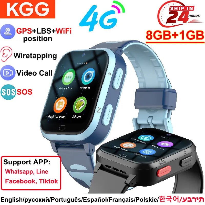 Kids Smart Watch GPS Wi-Fi Phone Sound Recording Call Back Monitor Alarm Clock