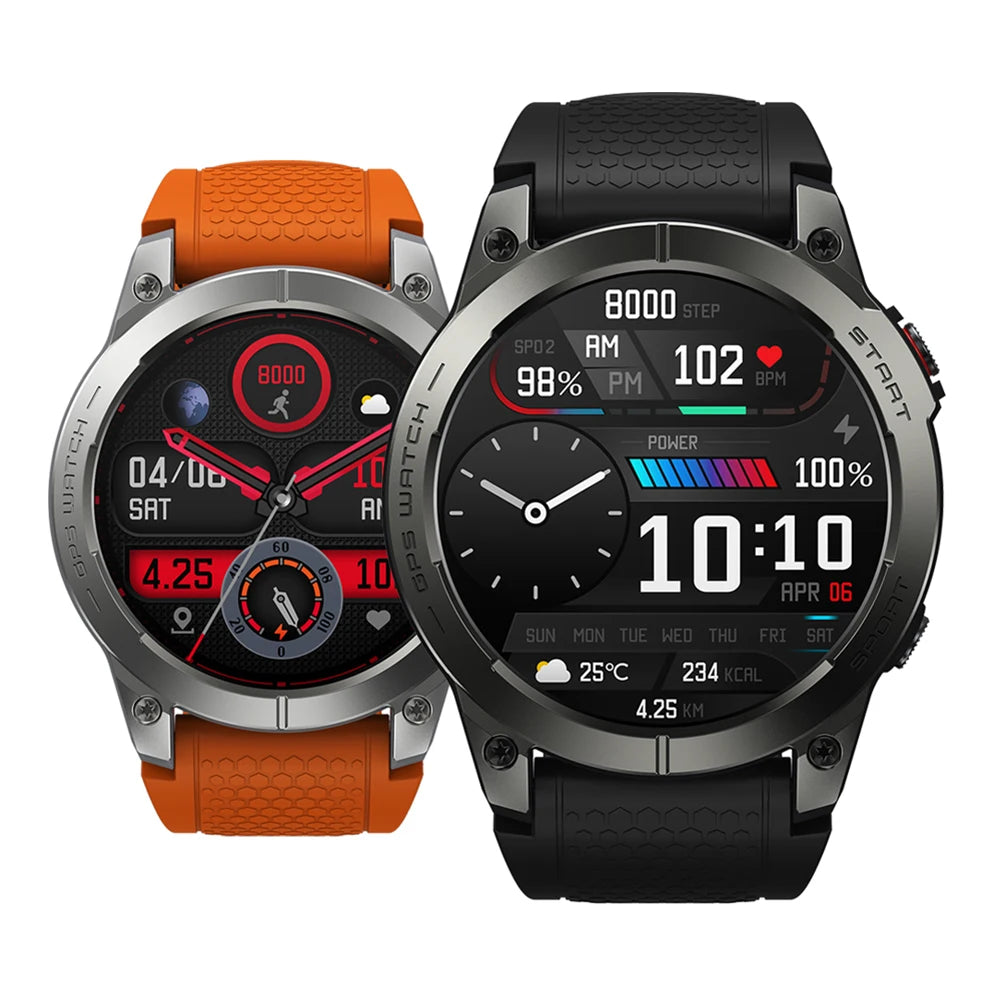 GPS Smart Watch Bluetooth-compatible Phone Heart Rate Health Monitor