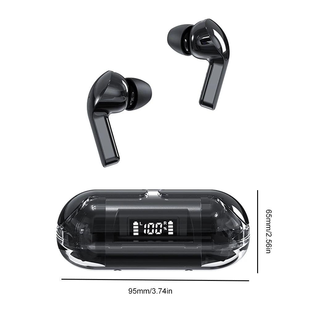 Hands-free Earbuds LED Display in Headset Bluetooth-Compatible Headphones