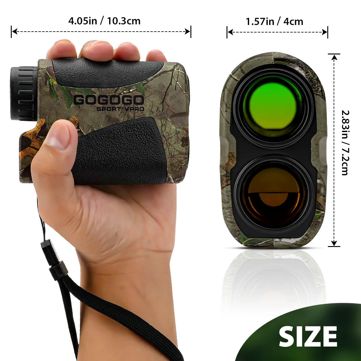 Gogogo Sport Vpro Hunting Rangefinder 800m/900y Laser Range Finder with Golf Hunting Mode Flaglock 6X Lens Telescope GS07CA