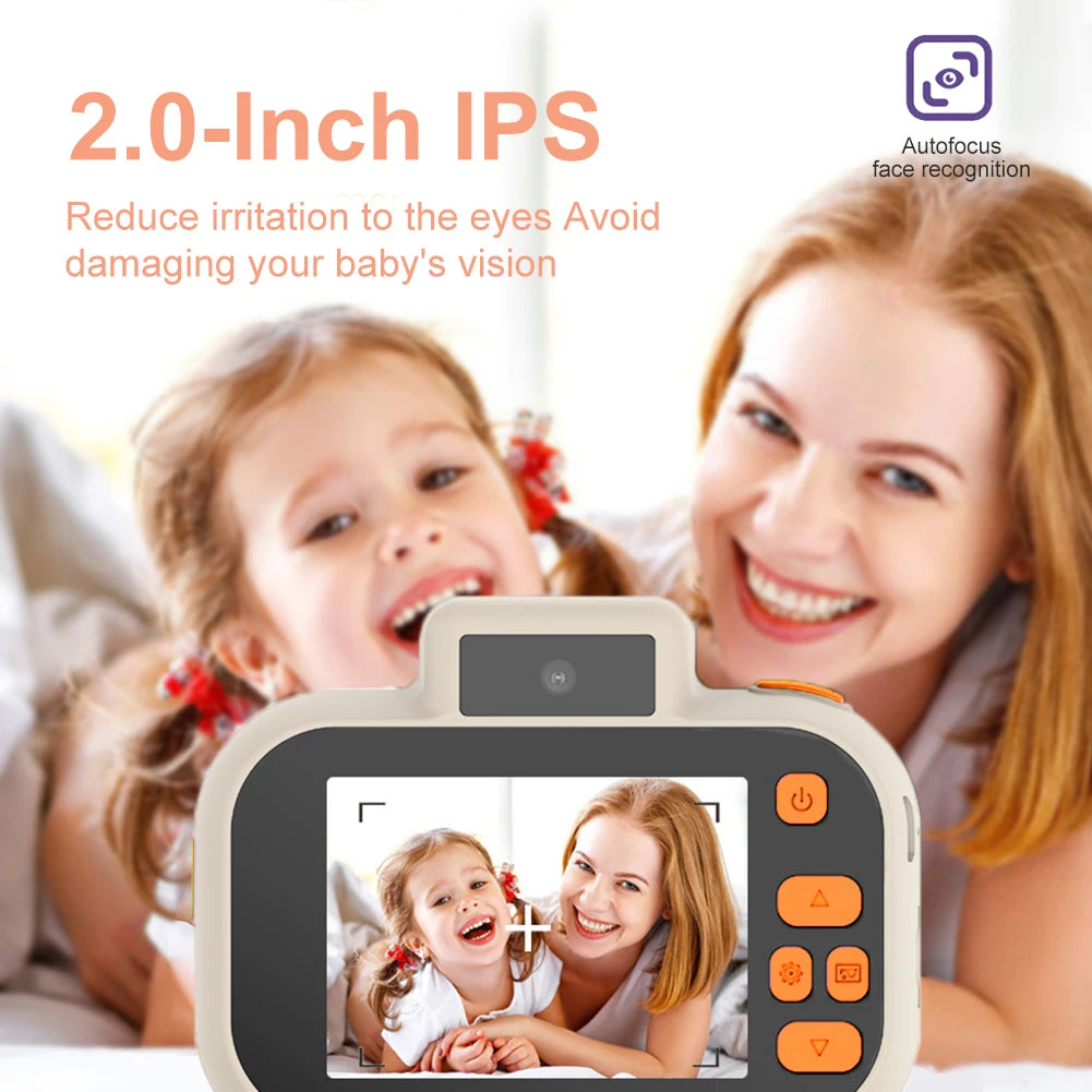 Cartoon Kids Camera, USB Charging Toys for Christmas Birthday Gift
