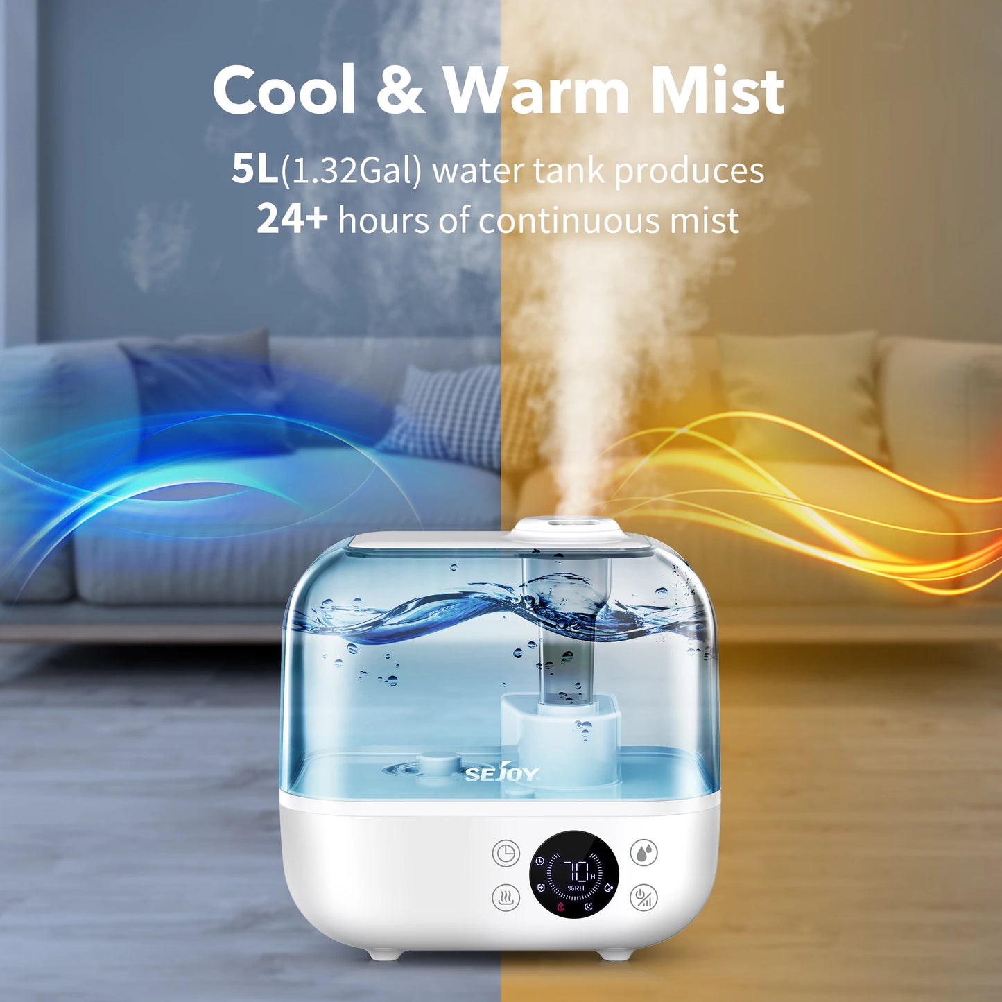 110/220v Humidifier Home 5LDiffuser Aromatherapy Upper Water