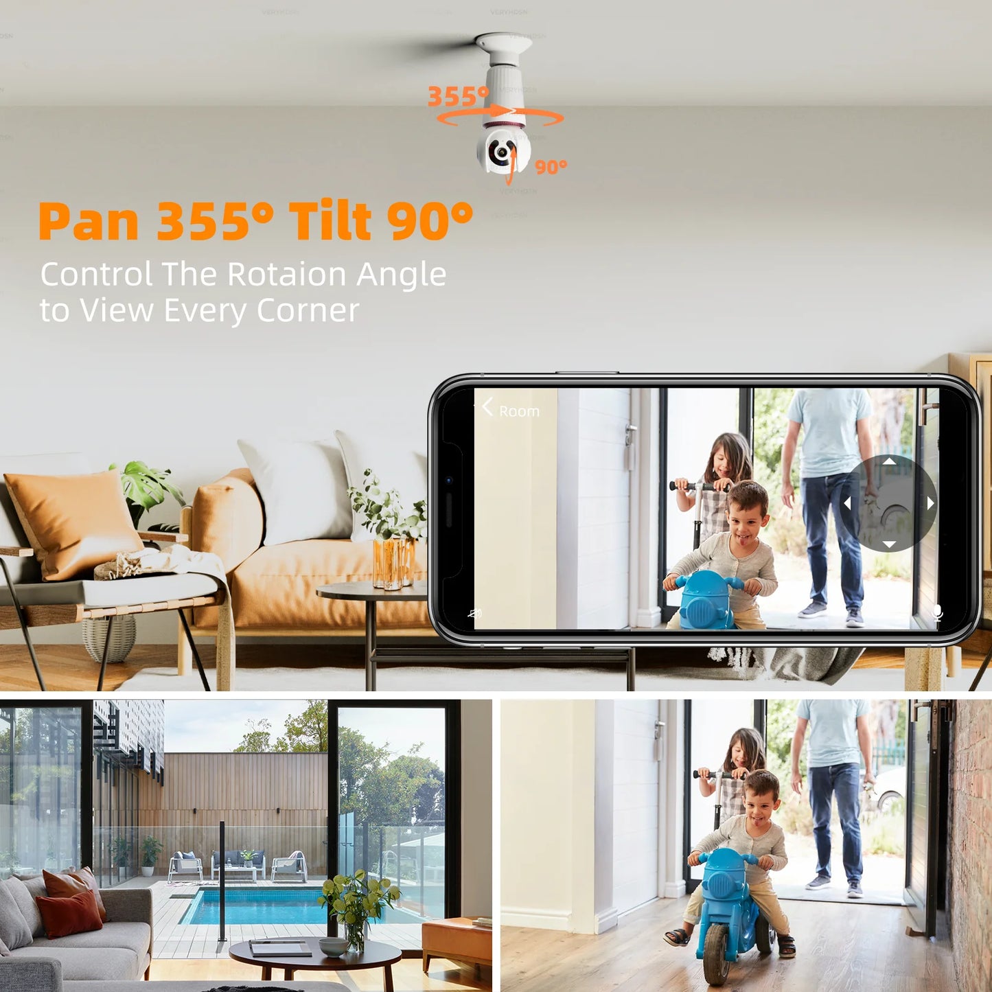 Wifi Surveillance Camera Security Video Night Vision Tracking