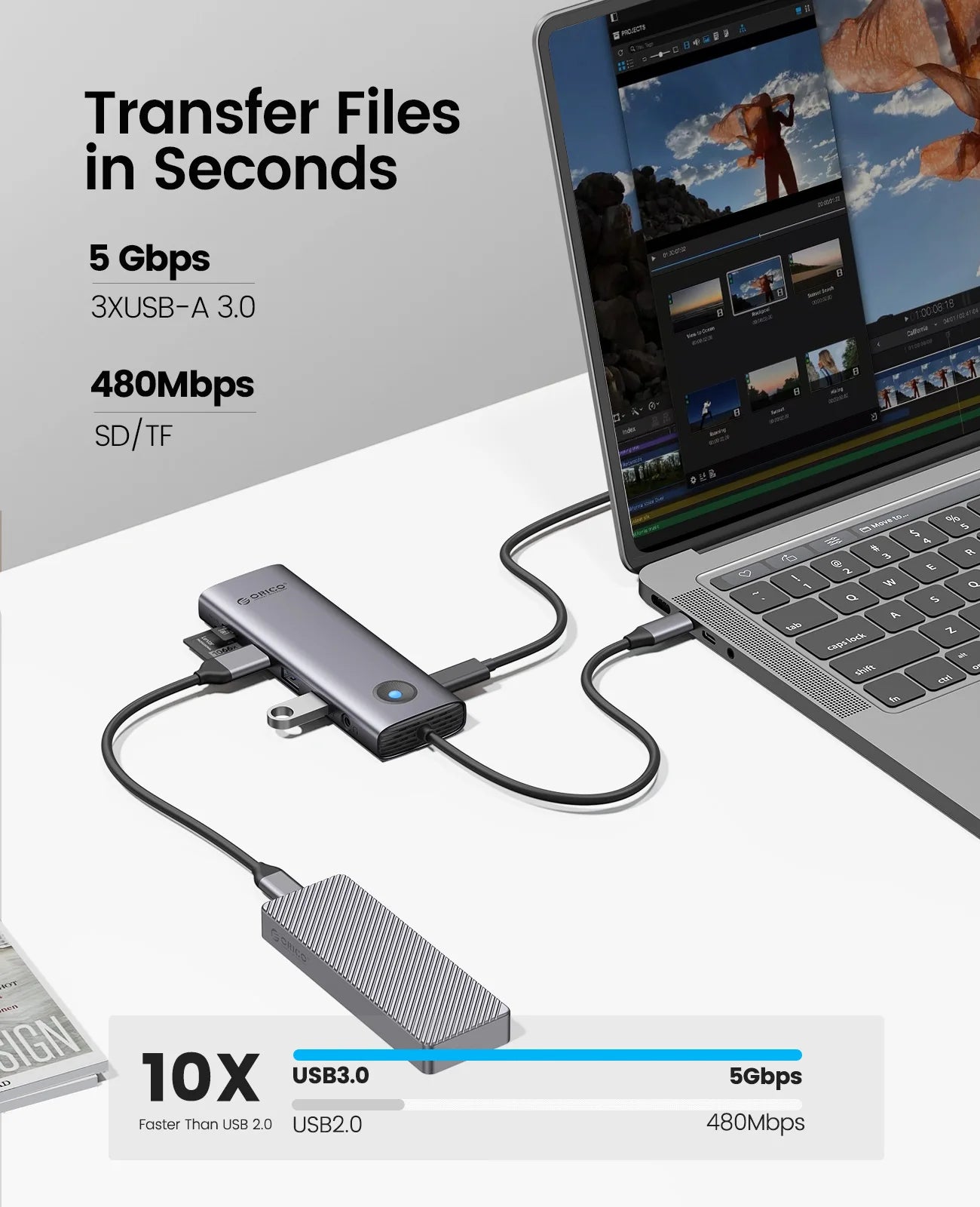 Docking Station C HUB HDMI USB 3.0 MacBook Pro Laptop