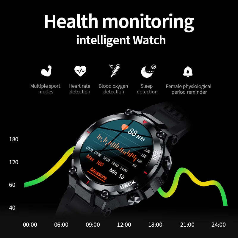 GPS Smart Watch Sport Reminder Health Monitor Heart Rate